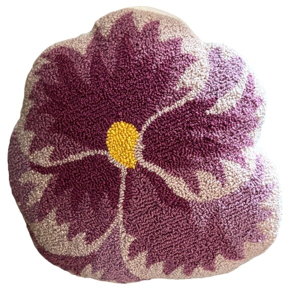 NWOT! Oversized Joann Fabrics Floral Pillow Accent Pillow Pansy 18" x 18" x 3" - Picture 2 of 7
